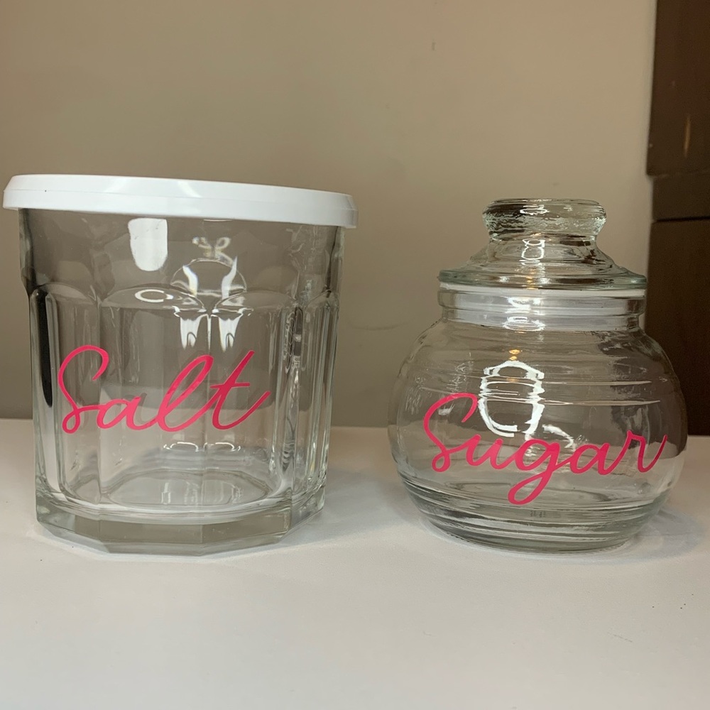Handmade salt and sugar container